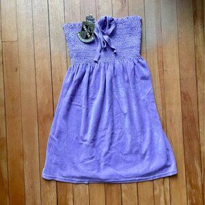 Vintage Juicy Couture Lavender Terry Tube Dress – Size Small